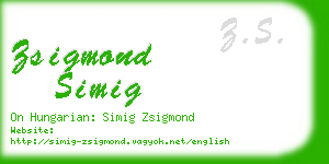 zsigmond simig business card